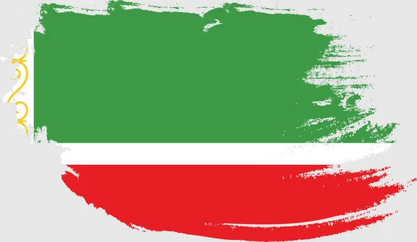 Grunge Flagge Der Tschetschenischen Republik — Stockvektor