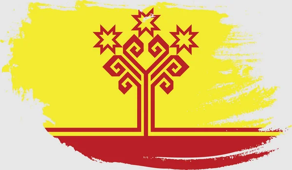 Chuvashia的Grunge旗 — 图库矢量图片
