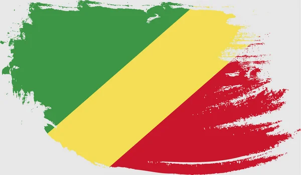 Гранж Флаг Республики Конго — стоковый вектор