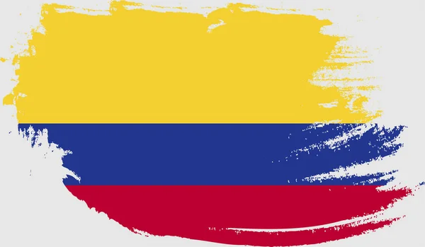 Grunge Flagge Von Kolumbien — Stockvektor