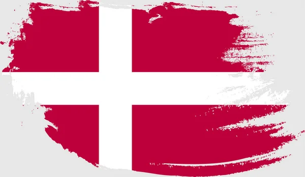 Grunge Flaga Denmark — Wektor stockowy