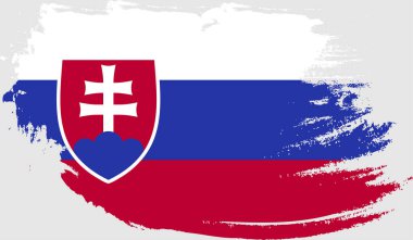 grunge flag of Slovakia clipart