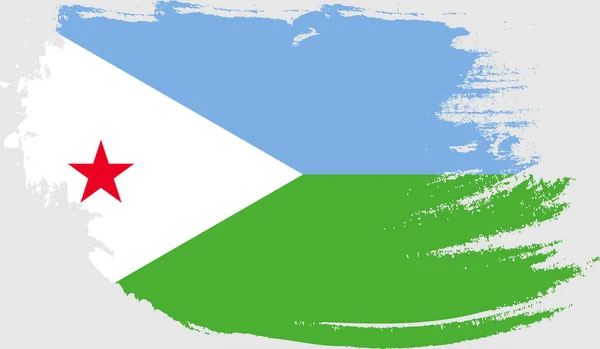 Grunge Vlag Van Djibouti — Stockvector