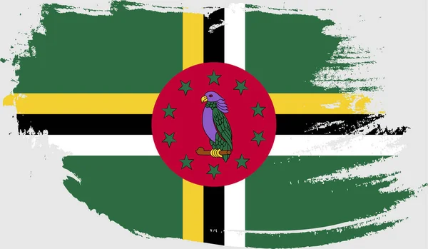Dominika Grunge Bayrağı — Stok Vektör