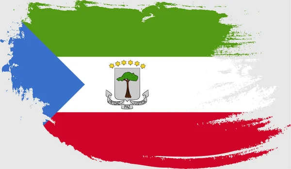 Bandeira Grunge Guiné Equatorial — Vetor de Stock
