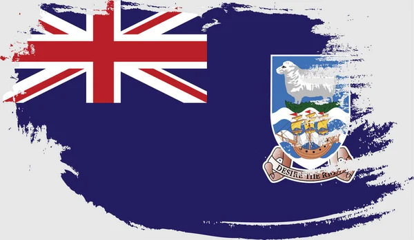 Bandera Grunge Islas Malvinas — Vector de stock