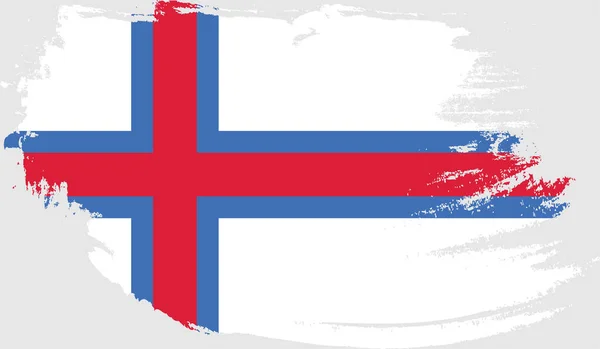 Faroe Adalarının Grunge Bayrağı — Stok Vektör