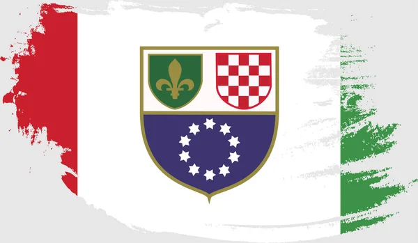 Grunge Flag Federacji Bośni Hercegowiny — Wektor stockowy