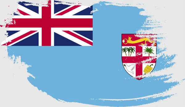 Bandera Grunge Fiji — Vector de stock