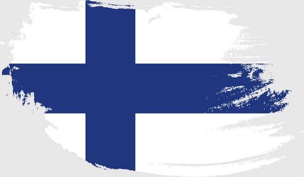 Finlandiya Nın Grunge Bayrağı — Stok Vektör