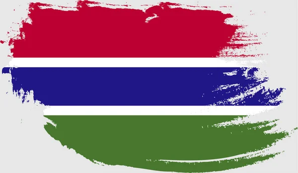 Bandeira Grunge Gâmbia — Vetor de Stock