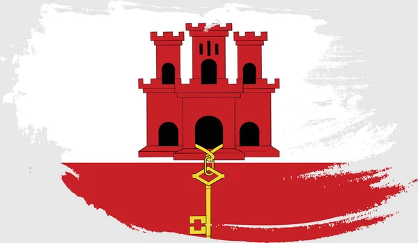 Bandeira Grunge Gibraltar — Vetor de Stock