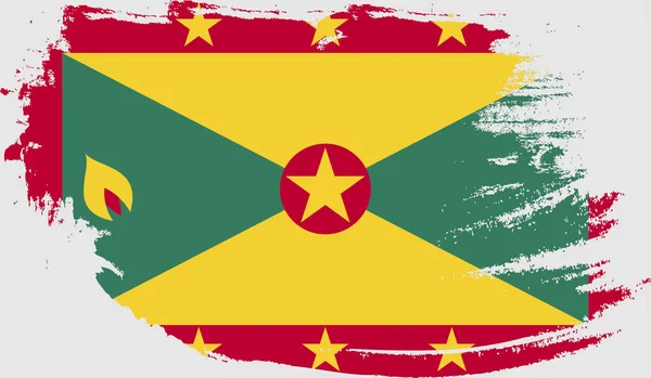 Grenadská Vlajka Grunge — Stockový vektor