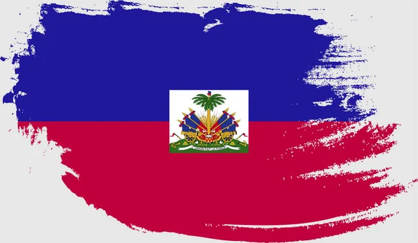 Grunge Vlag Van Haïti — Stockvector