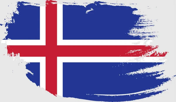 Bandera Grunge Islandia — Vector de stock