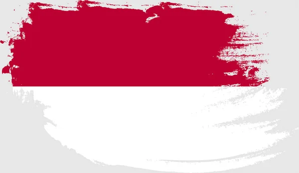 stock vector grunge flag of Indonesia