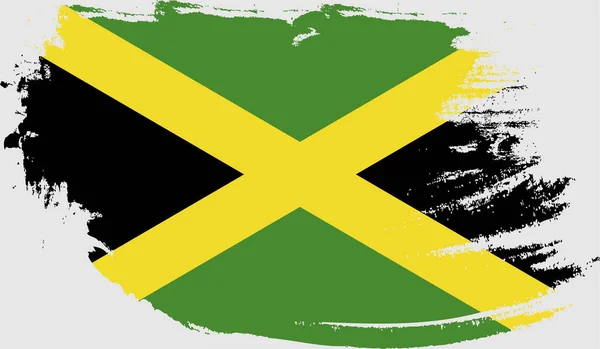 Jamaika Nın Grunge Bayrağı — Stok Vektör