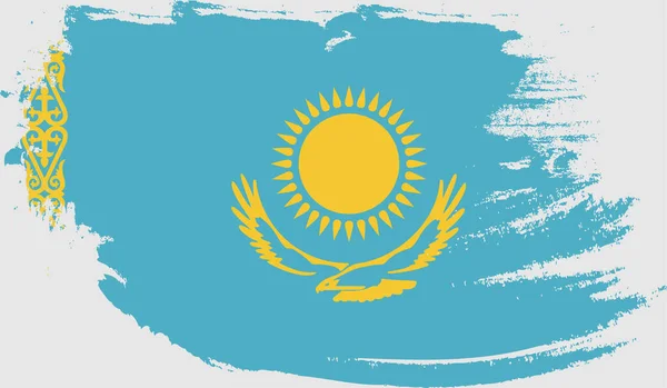Bandera Grunge Kazajstán — Archivo Imágenes Vectoriales