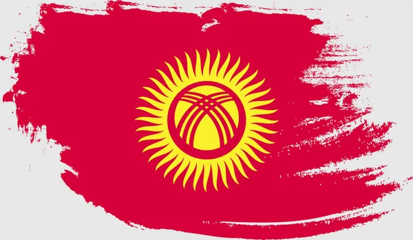 キルギスのグランジ旗 — ストックベクタ