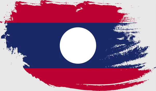Grunge Laosz Zászlaja — Stock Vector
