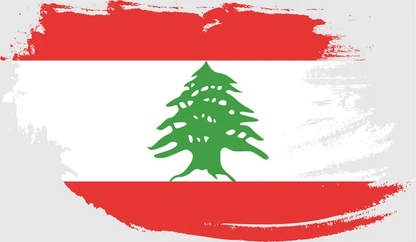 stock vector grunge flag of Lebanon