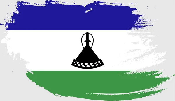Grunge Σημαία Του Λεσότο — Διανυσματικό Αρχείο