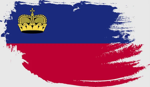 Bandera Grunge Liechtenstein — Vector de stock