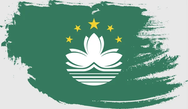 Grunge Bandera Macao — Vector de stock