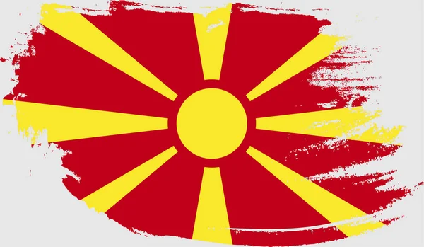 Bandera Grunge Macedonia — Archivo Imágenes Vectoriales