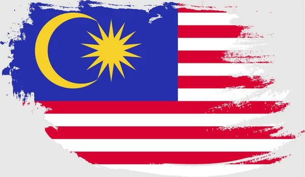 Bandera Grunge Malasia — Archivo Imágenes Vectoriales
