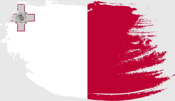 マルタのグランジ旗 — ストックベクタ