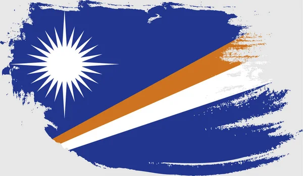 Bandiera Grunge Delle Isole Marshall — Vettoriale Stock