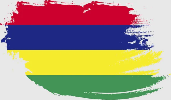 Bandiera Grunge Mauritius — Vettoriale Stock