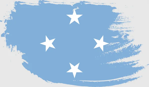 Гранж Флаг Микронезии — стоковый вектор