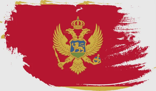 Grunge Flagga Montenegro — Stock vektor