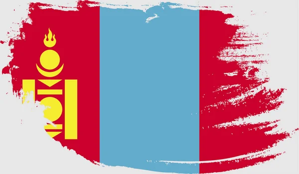 Grunge Flagge Der Mongolei — Stockvektor