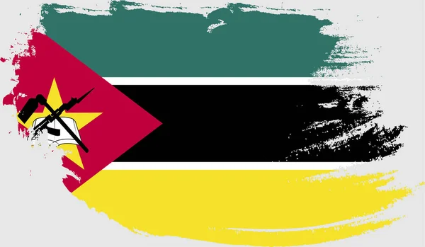 Bandera Grunge Mozambique — Vector de stock