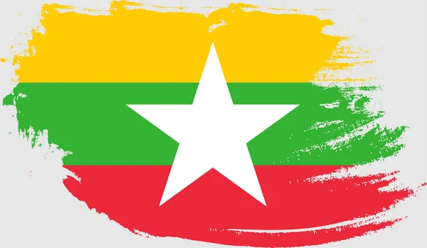 Flaga Ilustracja Myanmar — Wektor stockowy