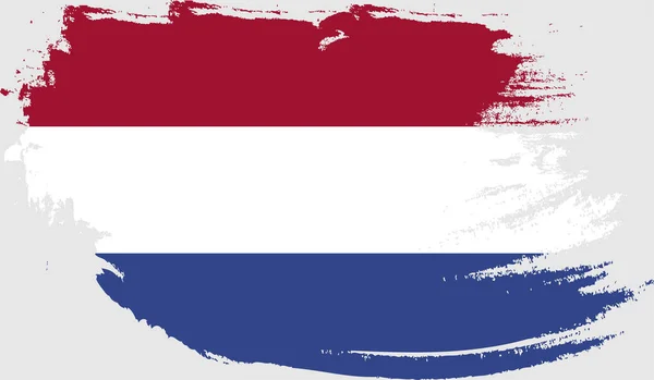 Bandiera Grunge Dei Paesi Bassi — Vettoriale Stock