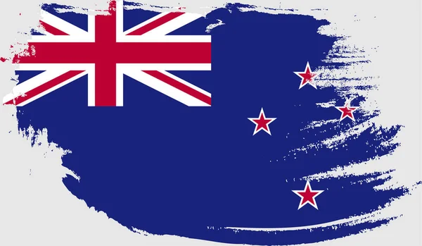 Novozélandská Vlajka Grunge — Stockový vektor