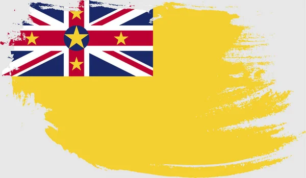 Bandiera Grunge Niue — Vettoriale Stock