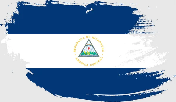 Гранж Флаг Никарагуа — стоковый вектор