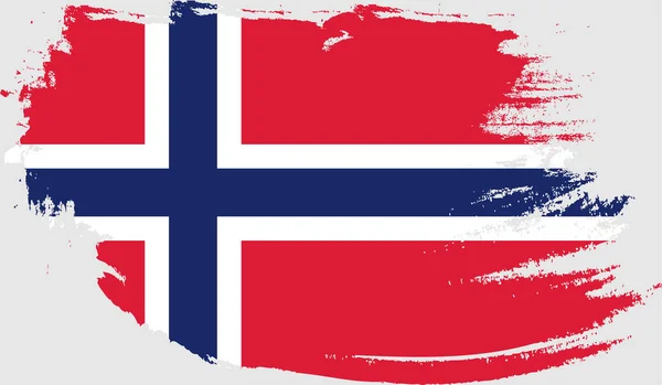 Bandera Grunge Noruega — Archivo Imágenes Vectoriales