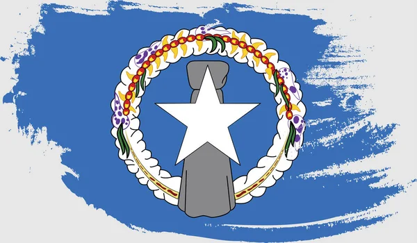 Grunge Flagge Der Nördlichen Marianen — Stockvektor