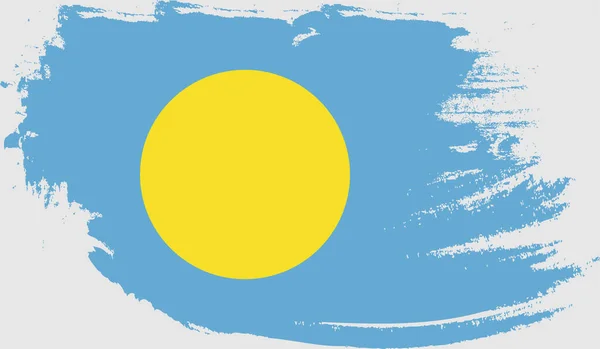 Гранжевий Прапор Палау — стоковий вектор