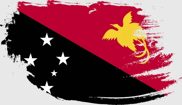 Grunge Σημαία Της Παπούα Νέας Γουινέας — Διανυσματικό Αρχείο