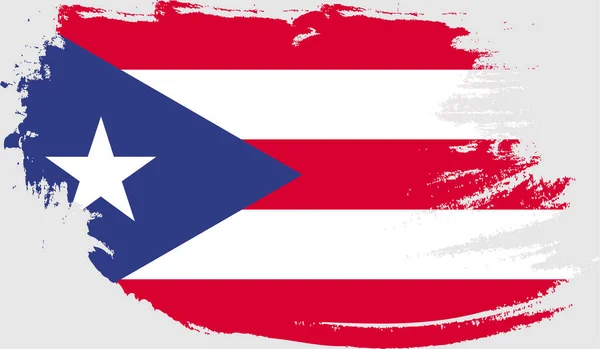 Grunge Vlag Van Puerto Rico — Stockvector