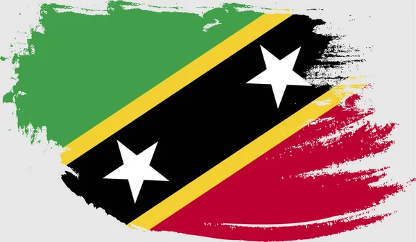 Σημαία Grunge Των Αγίων Γάτων Και Nevis — Διανυσματικό Αρχείο