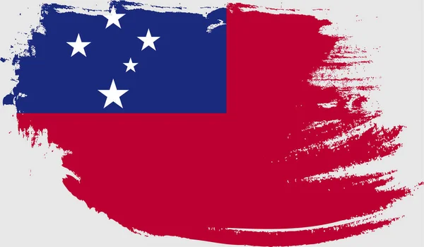 Гранж Флаг Самоа — стоковый вектор