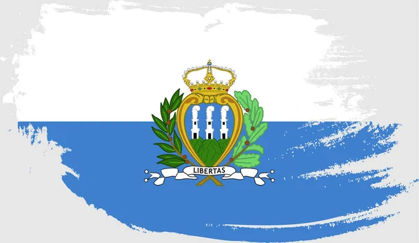 Bandeira Grunge San Marino — Vetor de Stock